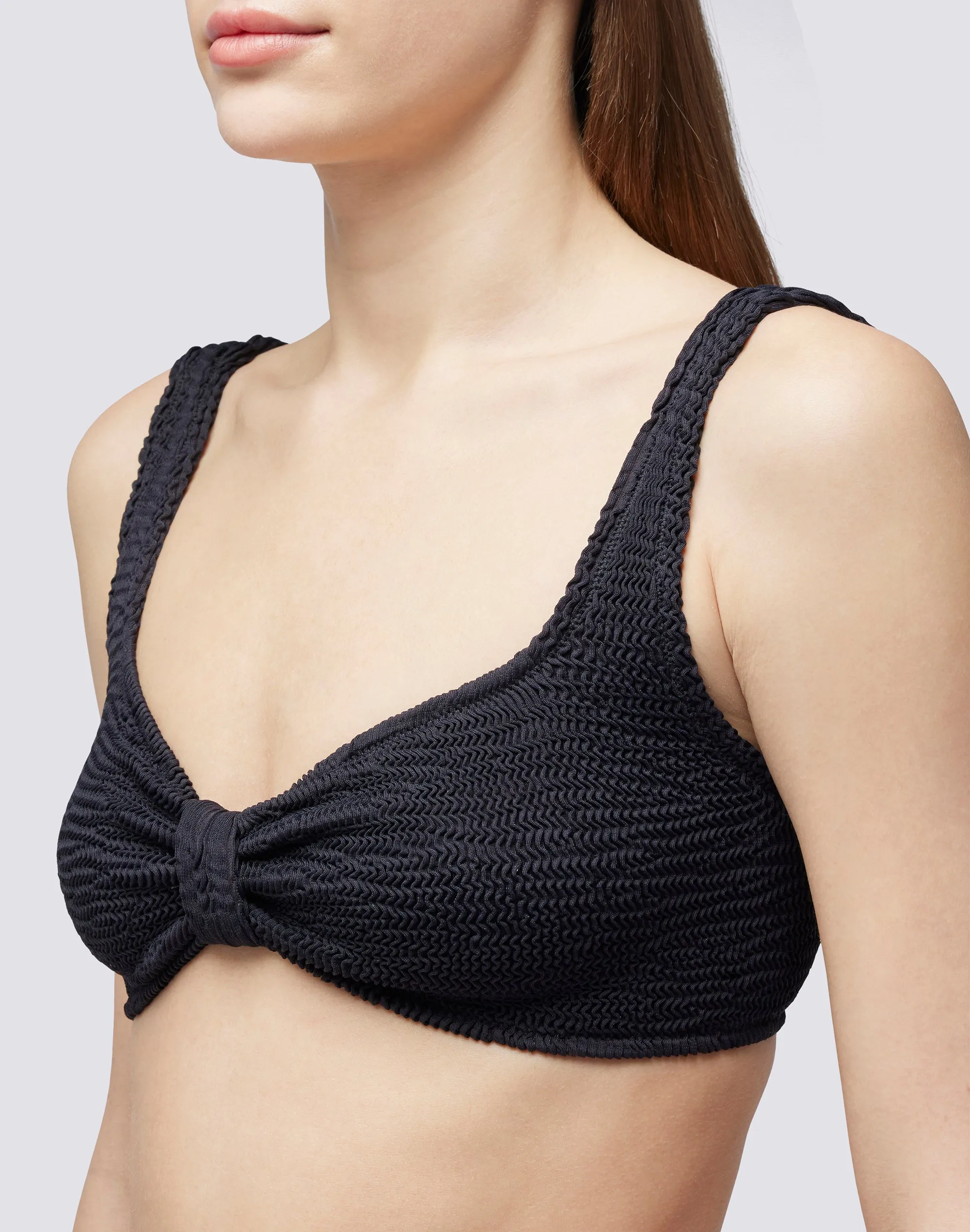 TOP BRALETTE IN TESSUTO GOFFRATO