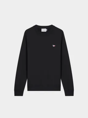 Tricolor Fox Patch Clean Sweatshirt, Black