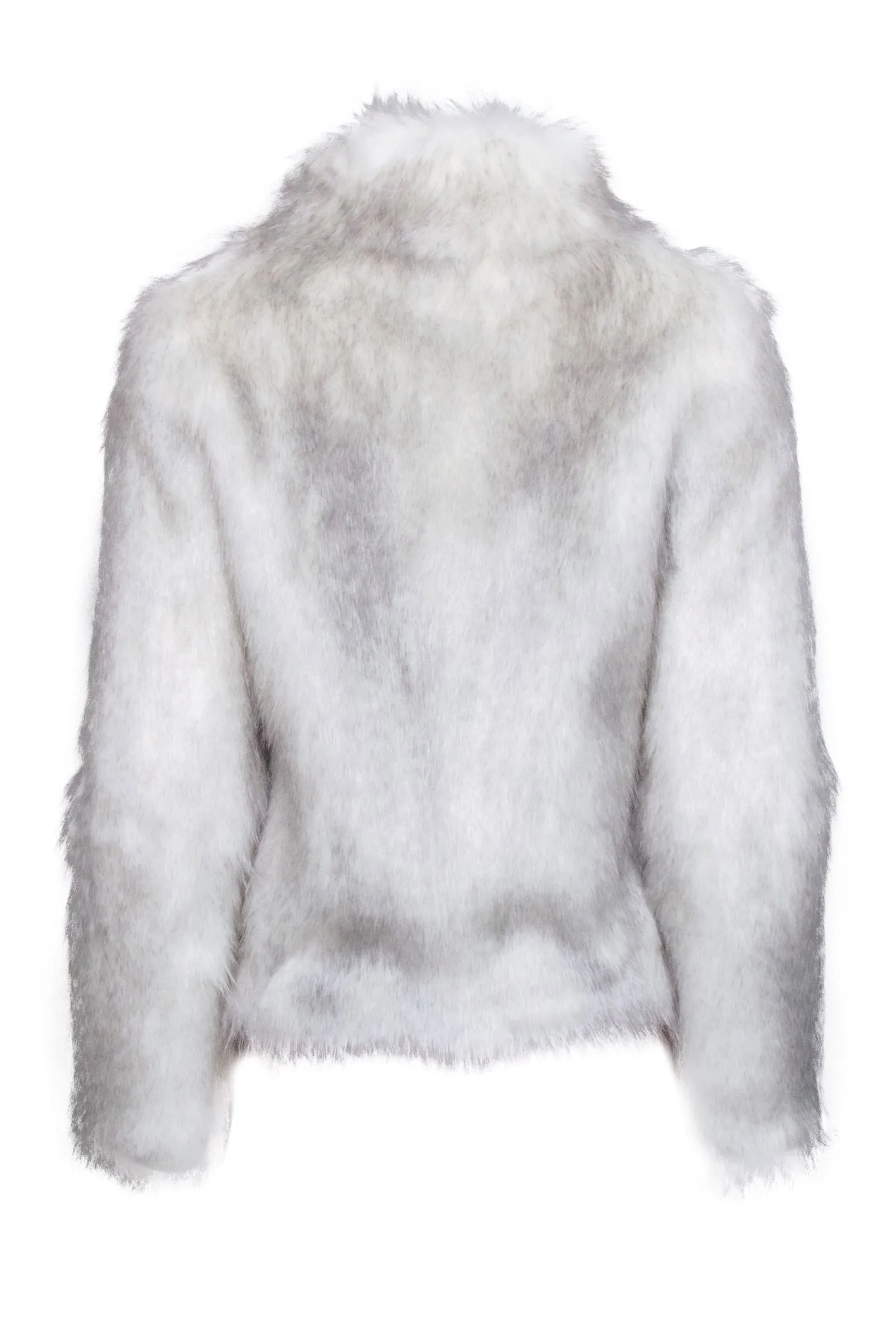 Unreal Fur - White & Grey Blend Faux Fur Coat Sz XS