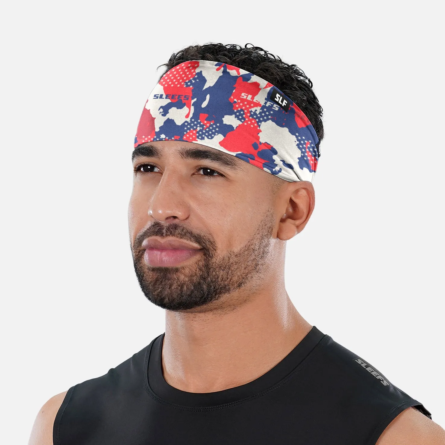 USA Camo Stars Muted Color Headband