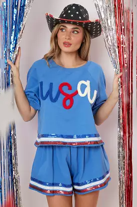 USA Embroidery top