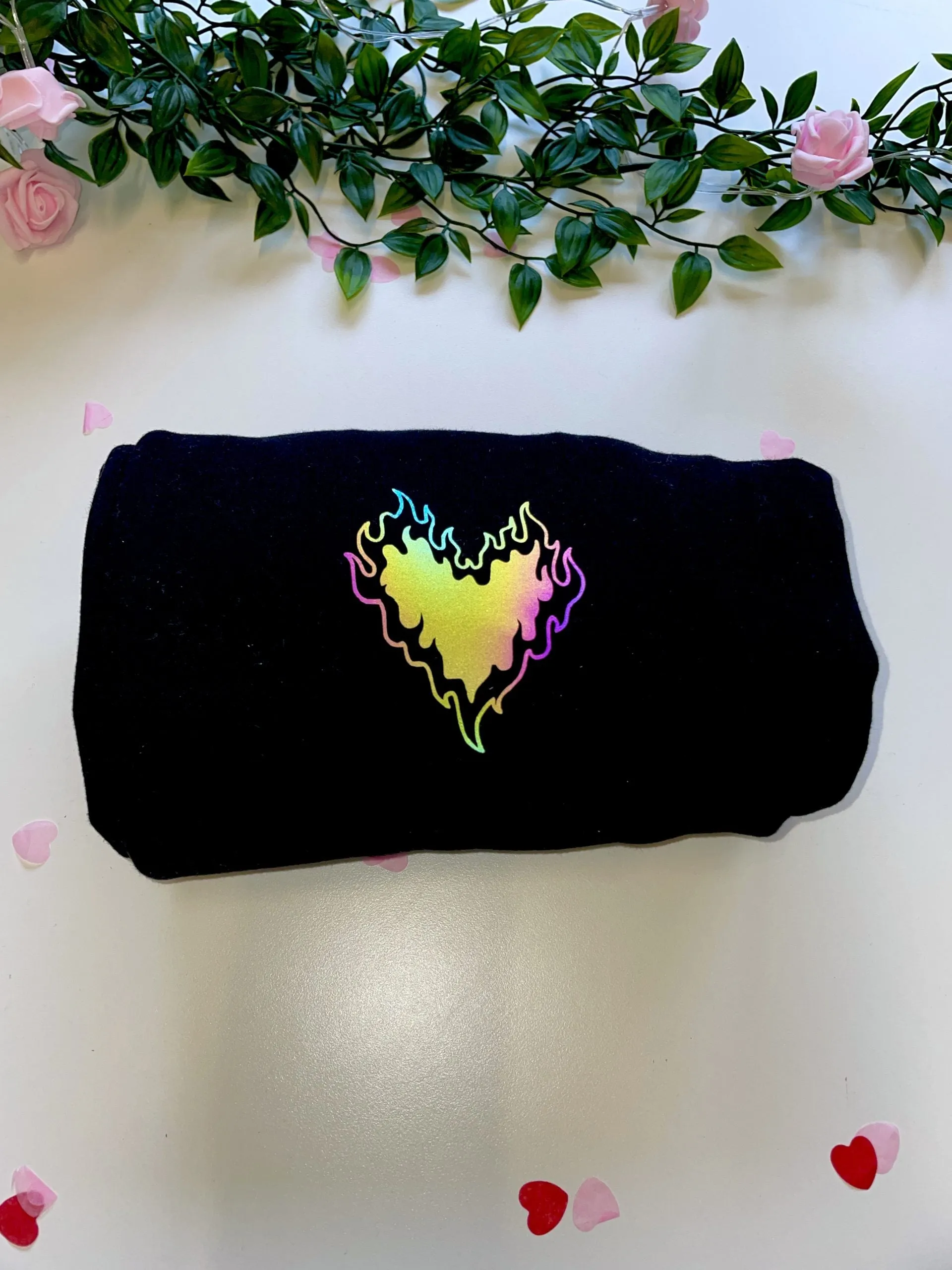 Valentines - Flaming Heart Sweatshirt