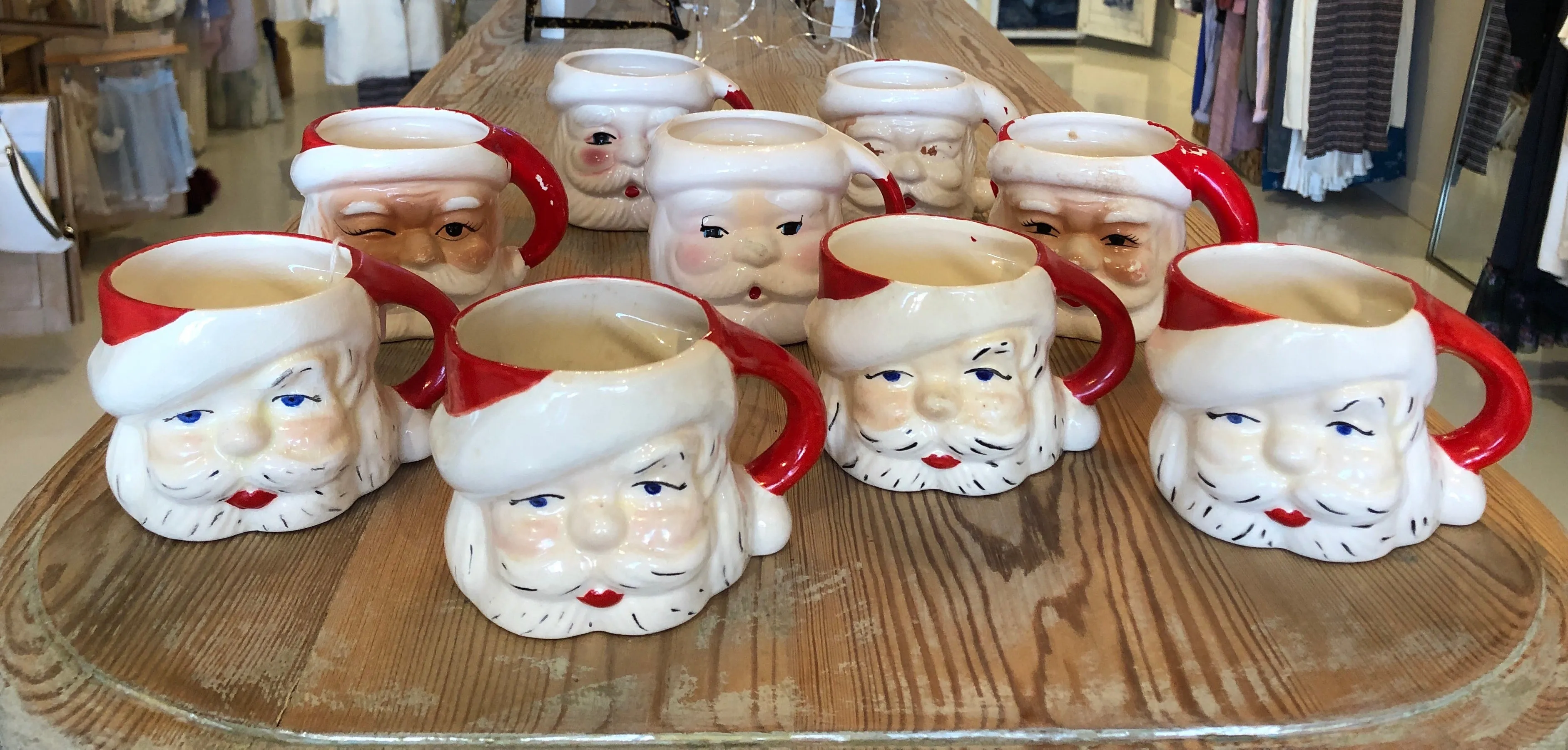 Vintage Santa Mugs