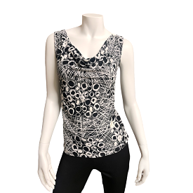 Zahra Top - Black/White Pattern